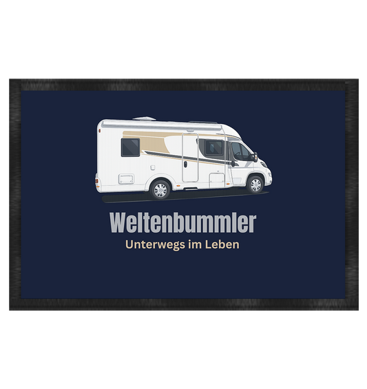 Fußmatte 60x40cm "Navy" - bedruckt mit Deiner Camper Illustration