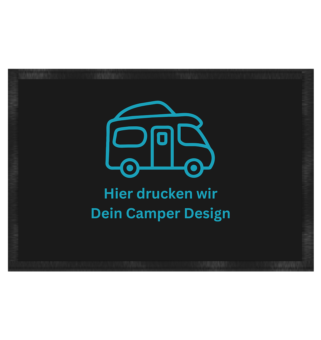 Fußmatte 60x40cm "Black" - bedruckt mit Deiner Camper Illustration