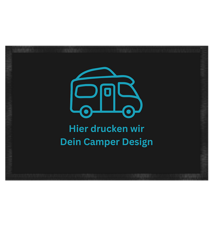 Fußmatte 60x40cm "Black" - bedruckt mit Deiner Camper Illustration