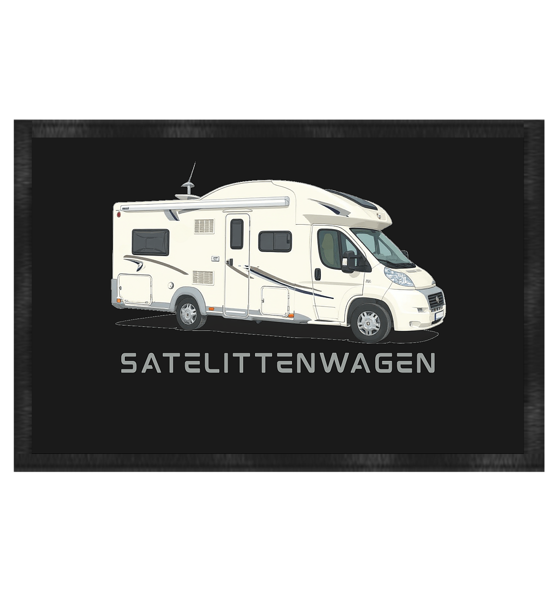 Fußmatte 60x40cm "Black" - bedruckt mit Deiner Camper Illustration