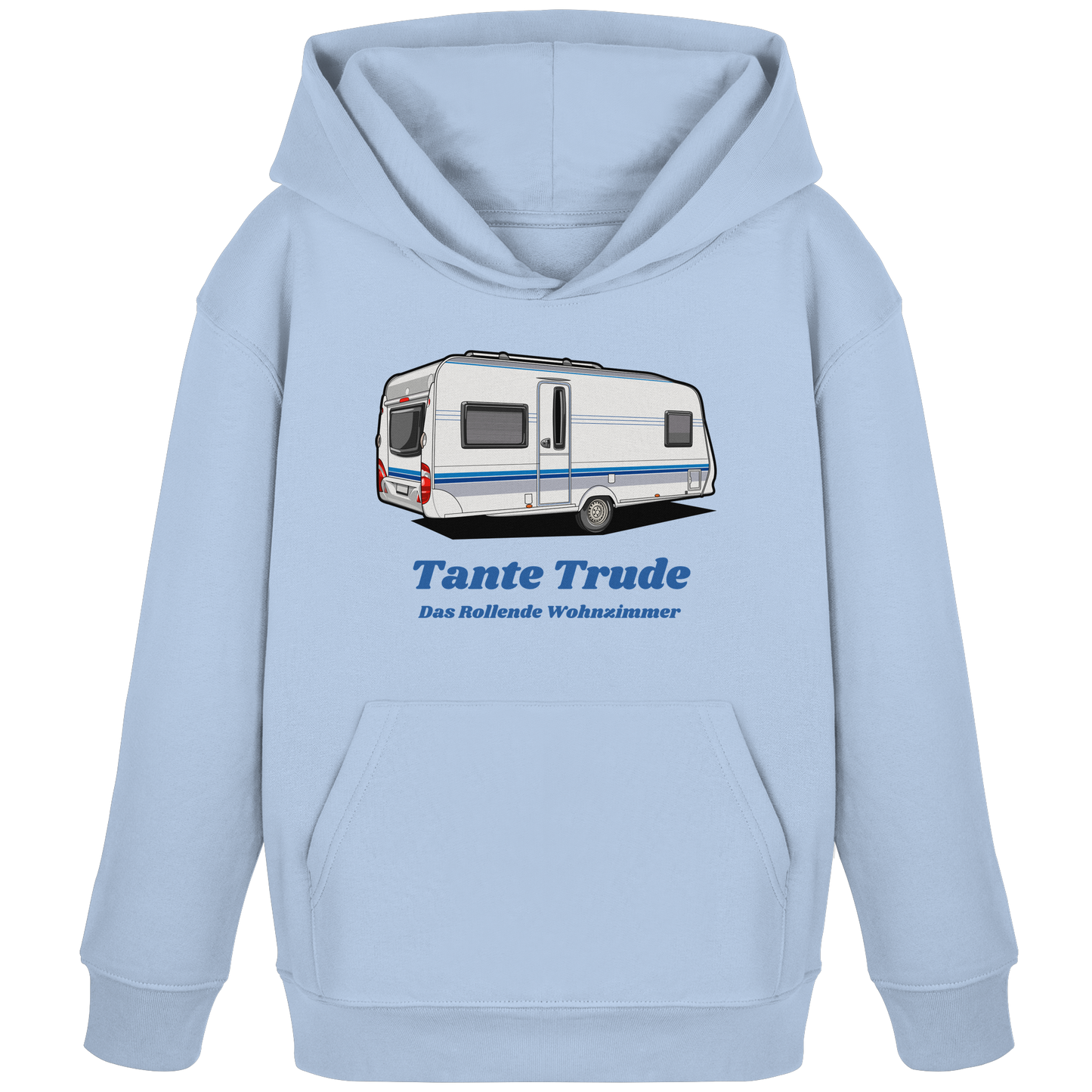 Kids Organic Hoodie "Blue Soul" - bedruckt mit Deiner Camper Illustration