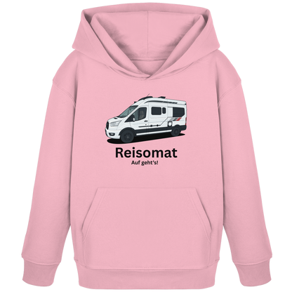 Kids Organic Hoodie "Cotton Pink" - bedruckt mit Deiner Camper Illustration