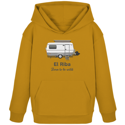 Kids Organic Hoodie "Ochre" - bedruckt mit Deiner Camper Illustration
