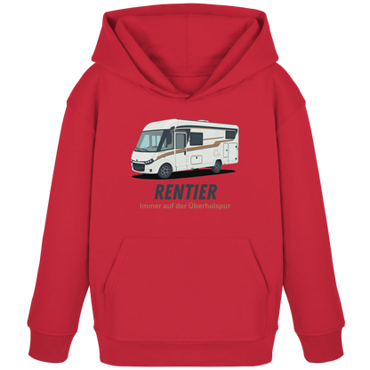 Kids Organic Hoodie "Red" - bedruckt mit Deiner Camper Illustration