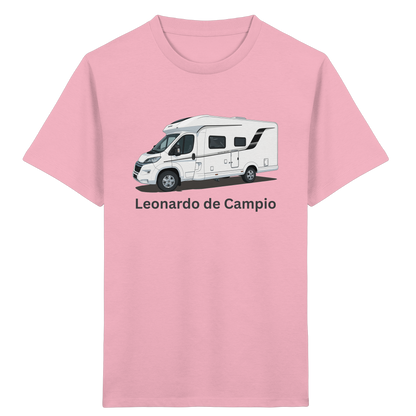 Kids Organic Shirt "Cotton Pink" - bedruckt mit Deiner Camper Illustration