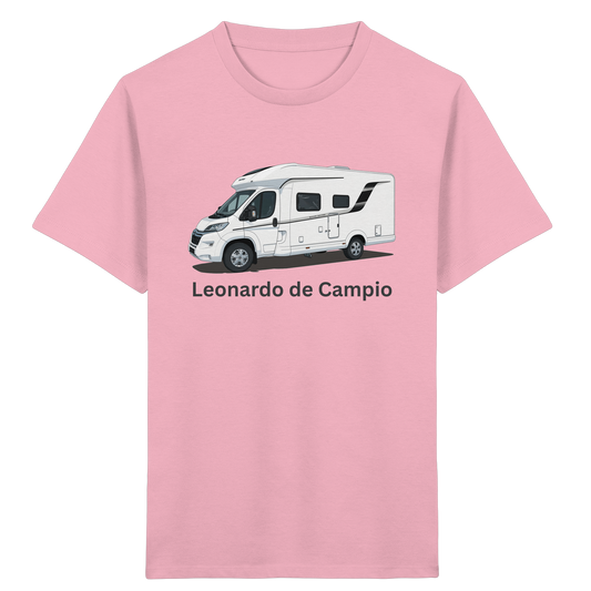 Kids Organic Shirt "Cotton Pink" - bedruckt mit Deiner Camper Illustration