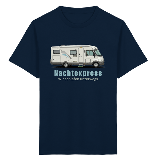 Kids Organic Shirt "French Navy" - bedruckt mit Deiner Camper Illustration