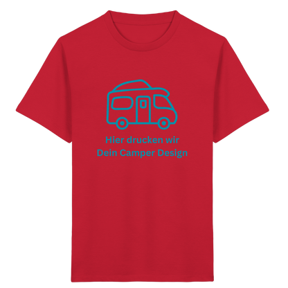 Kids Organic Shirt "Red" - bedruckt mit Deiner Camper Illustration