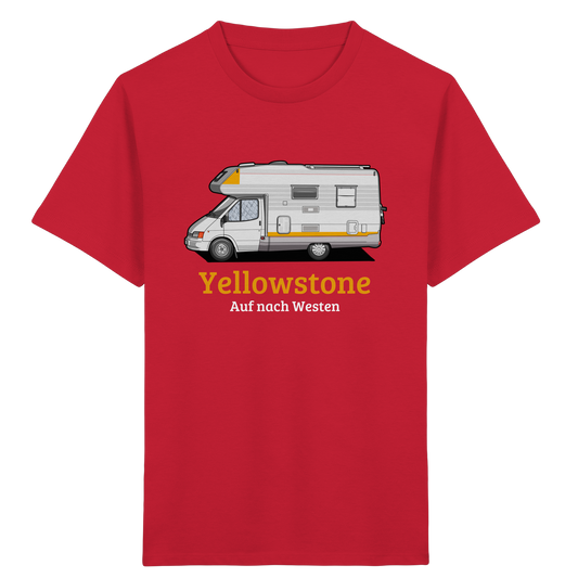 Kids Organic Shirt "Red" - bedruckt mit Deiner Camper Illustration