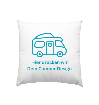 Kissen 40x40cm "White" - bedruckt mit Deiner Camper Illustration