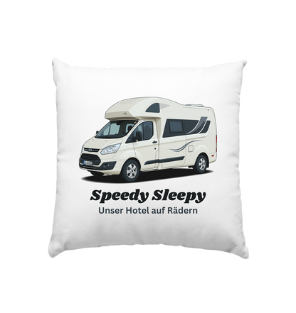Kissen 40x40cm "White" - bedruckt mit Deiner Camper Illustration