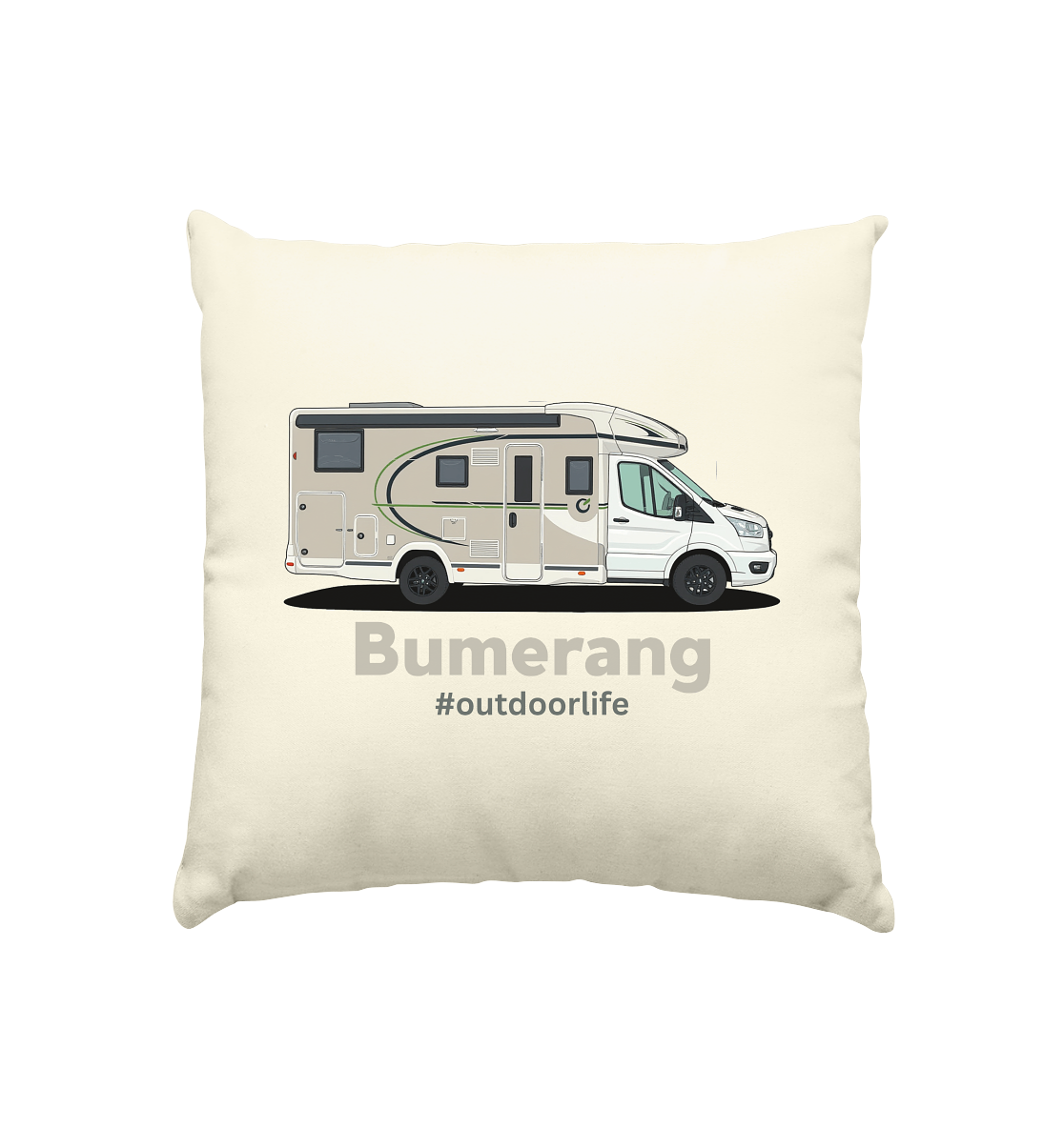 Kissen natur 40x40cm - bedruckt mit Deiner Camper Illustration