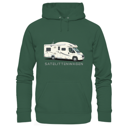 Organic Hoodie "Bottle Green" - bedruckt mit Deiner Camper Illustration