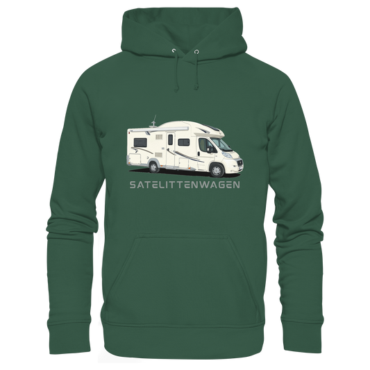 Organic Hoodie "Bottle Green" - bedruckt mit Deiner Camper Illustration