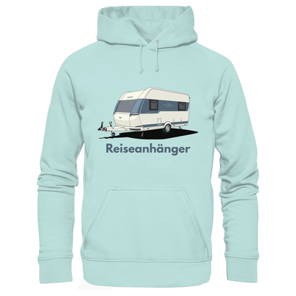 Organic Hoodie "Caribbean Blue" - bedruckt mit Deiner Camper Illustration