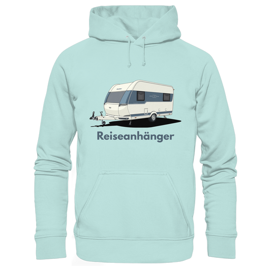Organic Hoodie "Caribbean Blue" - bedruckt mit Deiner Camper Illustration