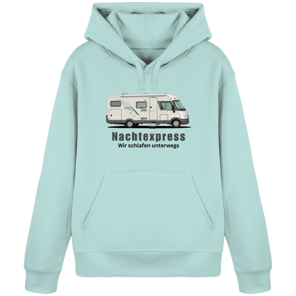 Organic Hoodie "Caribbean Blue" - bedruckt mit Deiner Camper Illustration
