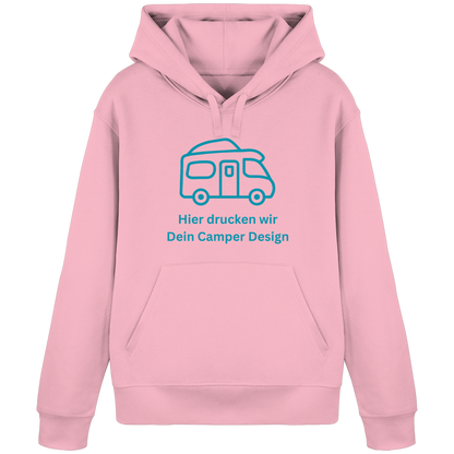 Organic Hoodie "Cotton Pink" - bedruckt mit Deiner Camper Illustration