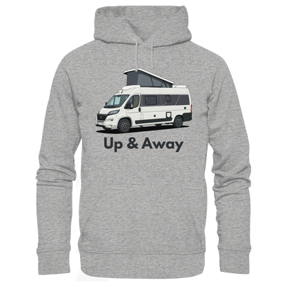 Organic Hoodie "Heather Grey" - bedruckt mit Deiner Camper Illustration