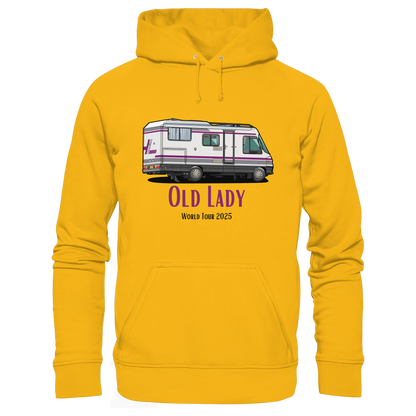 Organic Hoodie "Spectra Yellow" - bedruckt mit Deiner Camper Illustration