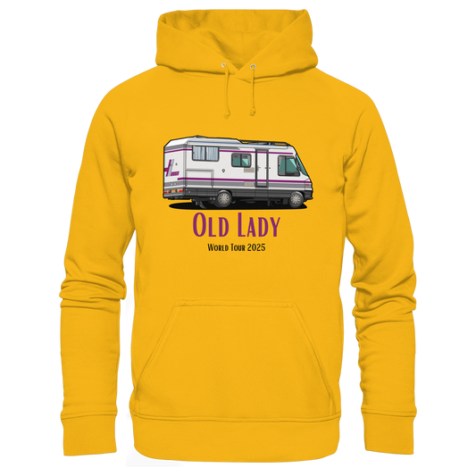 Organic Hoodie "Spectra Yellow" - bedruckt mit Deiner Camper Illustration