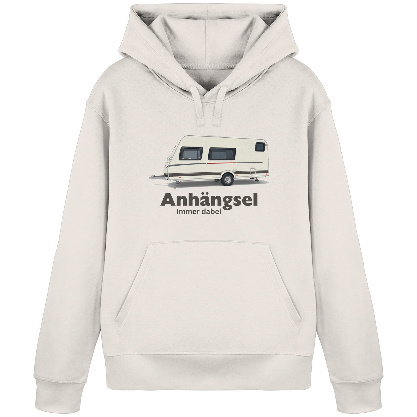 Organic Hoodie "Vintage White" - bedruckt mit Deiner Camper Illustration