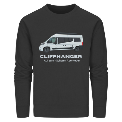Organic Sweatshirt "Black" - bedruckt mit Deiner Camper Illustration