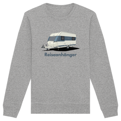 Organic Sweatshirt "Heather Grey" - bedruckt mit Deiner Camper Illustration