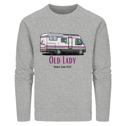 Organic Sweatshirt "Heather Grey" - bedruckt mit Deiner Camper Illustration