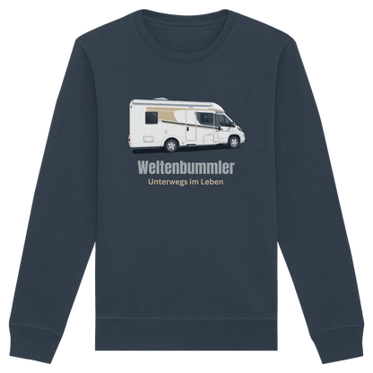 Organic Sweatshirt "India Ink Grey" - bedruckt mit Deiner Camper Illustration