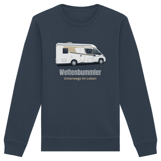 Organic Sweatshirt "India Ink Grey" - bedruckt mit Deiner Camper Illustration