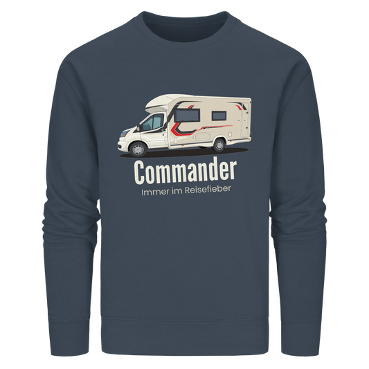 Organic Sweatshirt "India Ink Grey" - bedruckt mit Deiner Camper Illustration