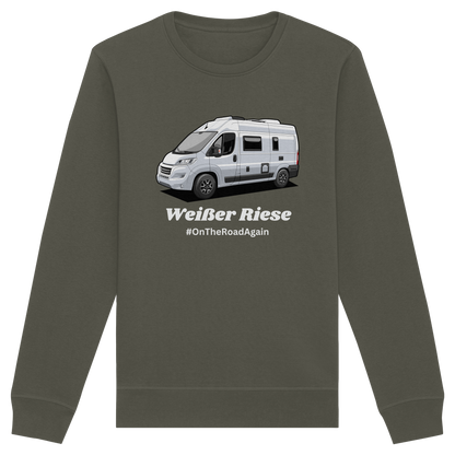 Organic Sweatshirt "Khaki" - bedruckt mit Deiner Camper Illustration