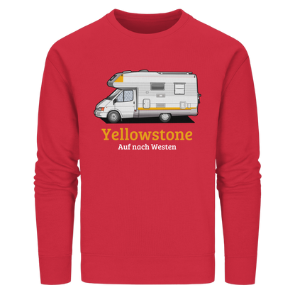 Organic Sweatshirt "Red" - bedruckt mit Deiner Camper Illustration