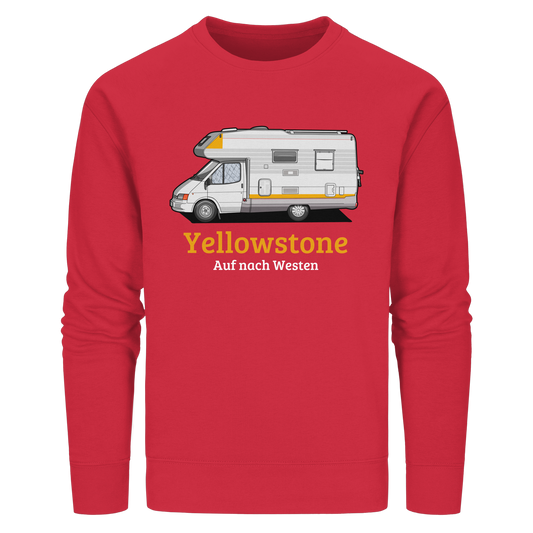 Organic Sweatshirt "Red" - bedruckt mit Deiner Camper Illustration