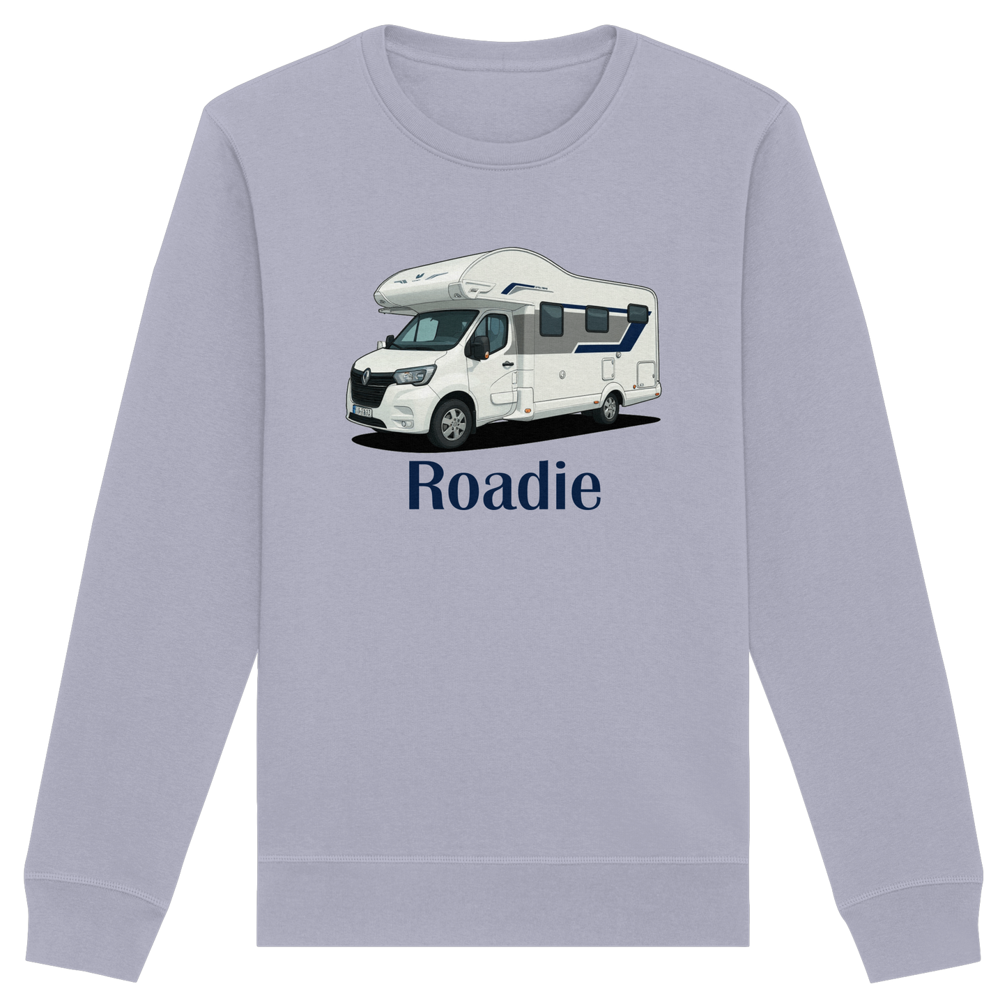 Organic Sweatshirt "Serene Blue" - bedruckt mit Deiner Camper Illustration