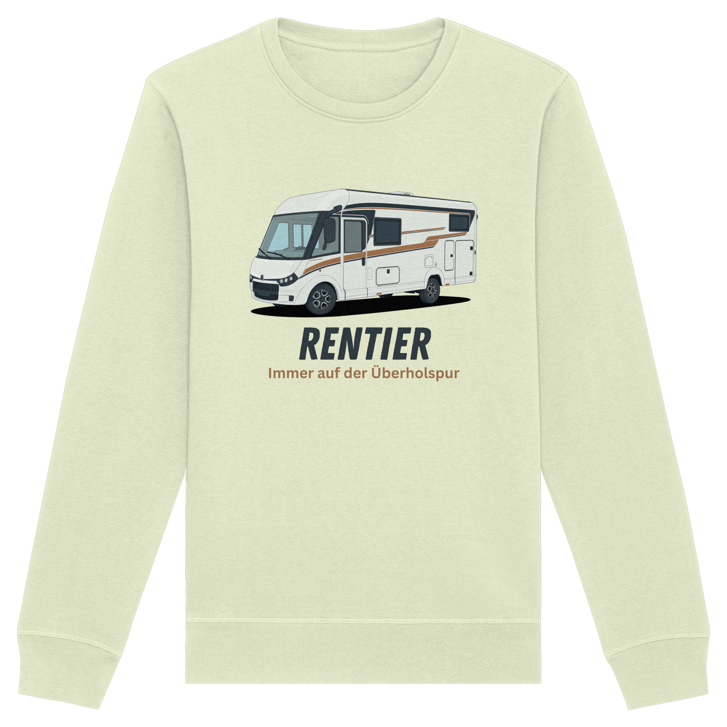 Organic Sweatshirt "Stem Green" - bedruckt mit Deiner Camper Illustration