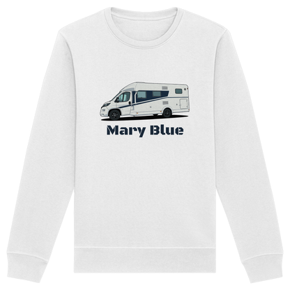 Organic Sweatshirt "White" - bedruckt mit Deiner Camper Illustration