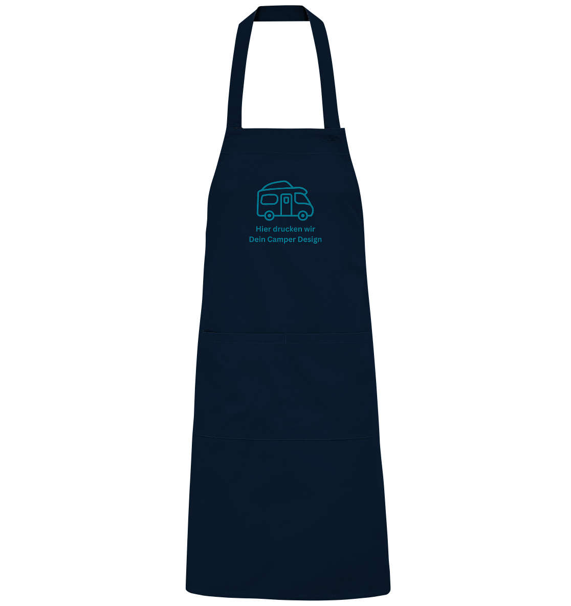 Organic Grillschürze "Navy" - bedruckt mit Deiner Camper Illustration