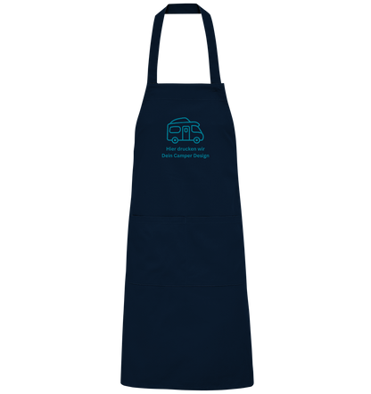 Organic Grillschürze "Navy" - bedruckt mit Deiner Camper Illustration