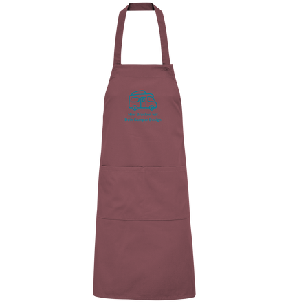 Organic Grillschürze "Ancient Pink" - bedruckt mit Deiner Camper Illustration