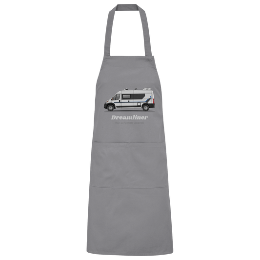 Organic Grillschürze "Dark Grey (Solid)" - bedruckt mit Deiner Camper Illustration