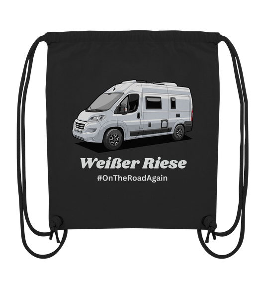 Organic Gym-Bag "Black" - bedruckt mit Deiner Camper Illustration