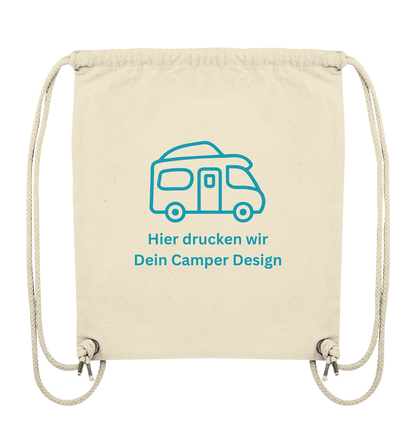 Organic Gym-Bag "Natural" - bedruckt mit Deiner Camper Illustration