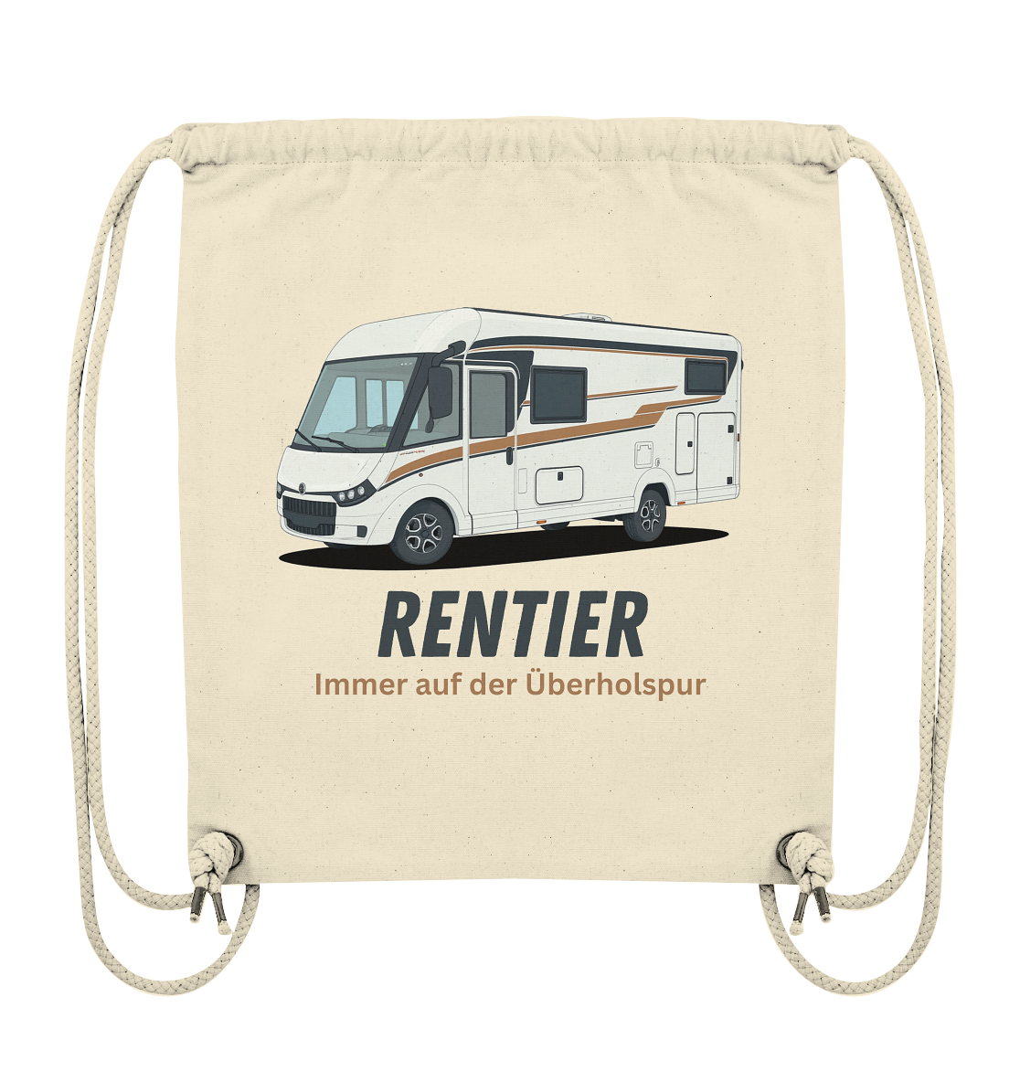 Organic Gym-Bag "Natural" - bedruckt mit Deiner Camper Illustration