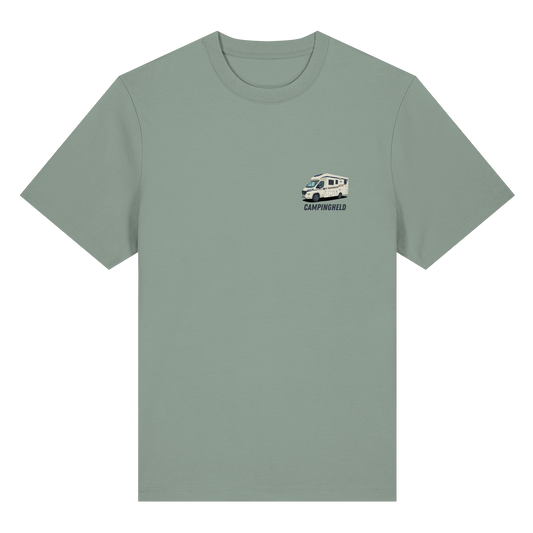 Premium Organic Shirt "Aloe" - vorne und hinten bedruckt mit Deiner Camper Illustration