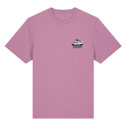 Premium Organic Shirt "Bubble Pink" - vorne und hinten bedruckt mit Deiner Camper Illustration
