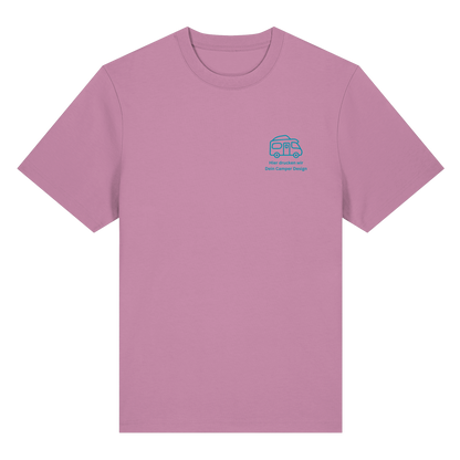 Premium Organic Shirt "Bubble Pink" - vorne und hinten bedruckt mit Deiner Camper Illustration