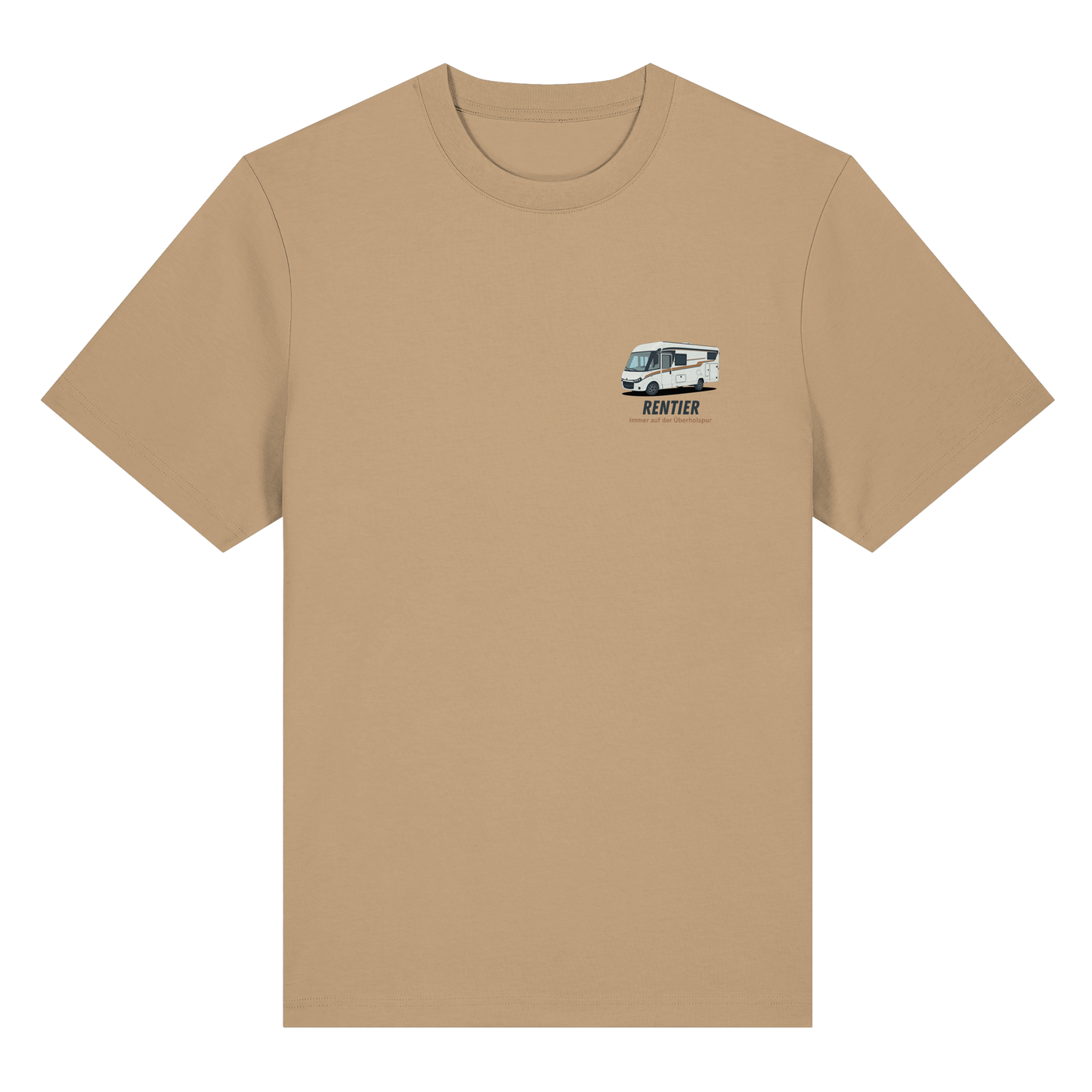Premium Organic Shirt "Latte" - vorne und hinten bedruckt mit Deiner Camper Illustration
