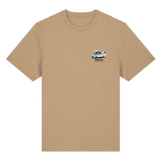 Premium Organic Shirt "Latte" - vorne und hinten bedruckt mit Deiner Camper Illustration